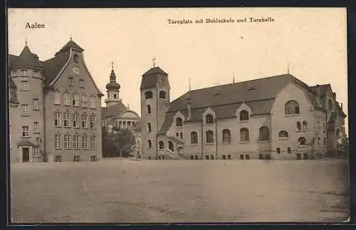 AK Aalen, Turnplatz mit Bohlschule und Turnhalle