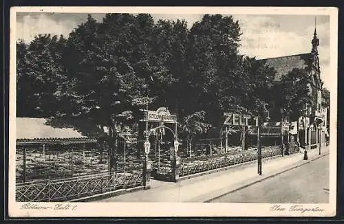 AK Berlin, Bötzow-Zelt 1 im Tiergarten, In den Zelten 1