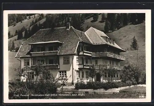 AK Hinterstein i. bayr. Allgäu, Hotel Pension Weidmanns-Heil