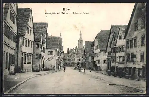 AK Aalen, Marktplatz mit Rathaus - Spion v. Aalen