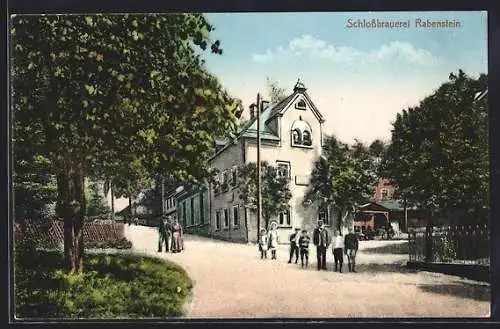 AK Chemnitz, Kinder an der Schlossbrauerei Rabenstein, Inh. Emil Richter