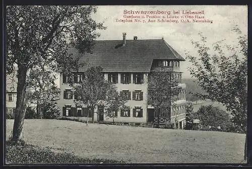 AK Schwarzenberg bei Liebenzell, Gasthaus und Pension zum Löwen