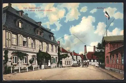 AK Bad Sassendorf, Brauerei und Gasthof Lohöfer