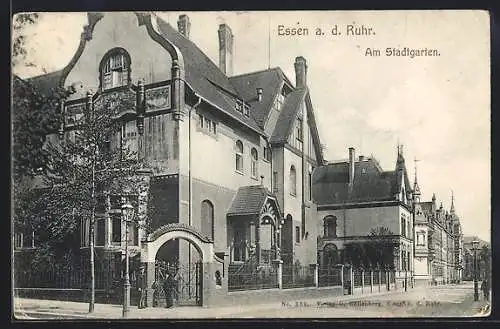 AK Essen a. d. Ruhr, Partie am Stadtgarten