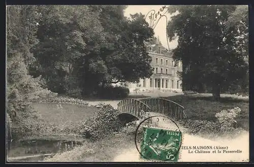 AK Viels-Maisons /Aisne, Le Chateau et la Passerelle