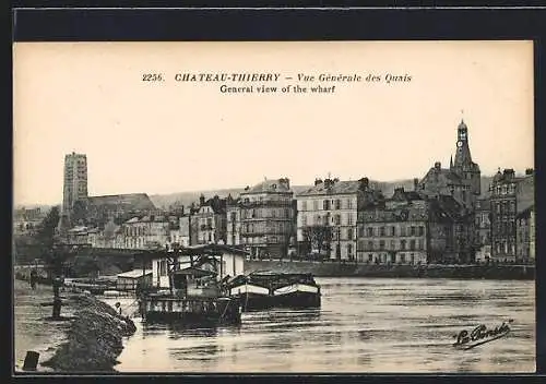 AK Chateau-Thierry, Vue Generale des Quais