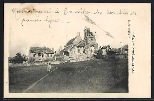 AK Fontenoy /Aisne, L`Eglise