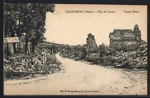 AK Folembray /Aisne, Rue de Coucy