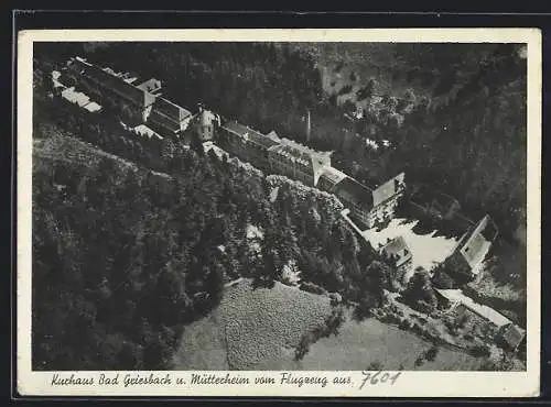 AK Bad Griesbach /Schwarzwald, Kurhaus und Mütterheim vom Flugzeug aus