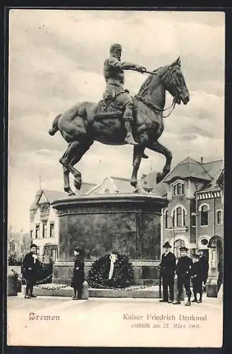 AK Bremen, Am Kaiser Friedrich-Denkmal