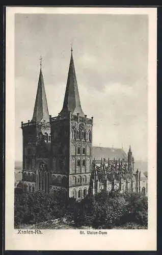 AK Xanten /Rh., St. Victor-Dom aus der Vogelschau