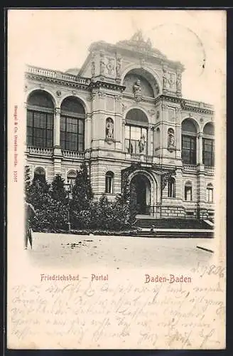 AK Baden-Baden, Friedrichsbad, Portal