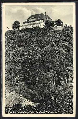 AK Gernrode /Harz, Kurhotel Stubenberg