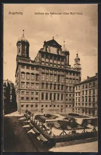 AK Augsburg, Ostfront des Rathauses (Elias Holl-Platz)