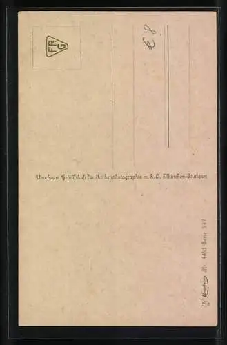 Künstler-AK A. Spiess: Parsival, Ritter zu Pferd