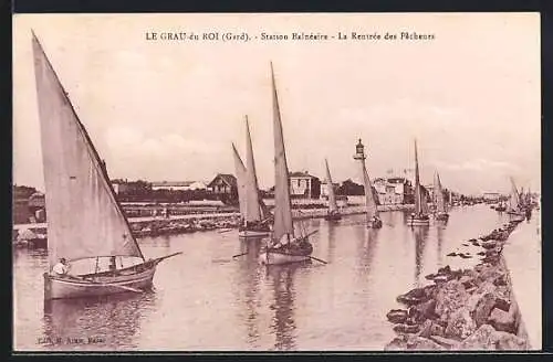 AK Grau-du-Roi, Station Balnéaire, La Rentrée des Pecheurs