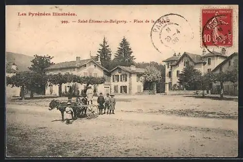 AK Saint-Étienne-de-Baigorry, Place de la Mairie