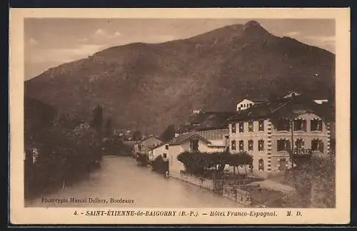 AK Saint-Étienne-de-Baigorry, Hotel Franco-Espagnol