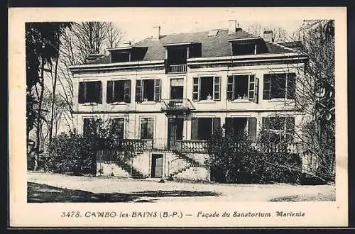 AK Cambo-les-Bains, Facade du Sanatorium Marienia