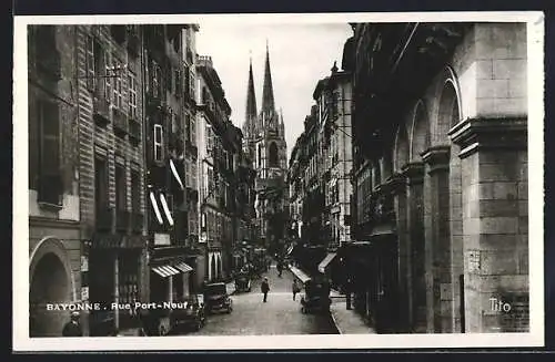 AK Bayonne, rue Port-Neuf, Geschäfte