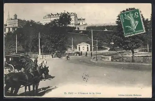 AK Pau, l'Avenue de la Gare