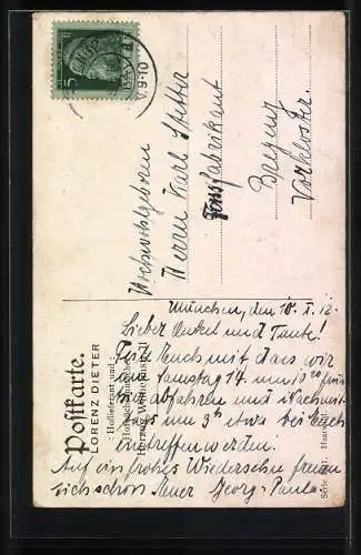 AK Röhrender Hirsch, Rehe, Adler