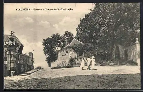 AK Fleurines, Entrée du Château de St-Christophe