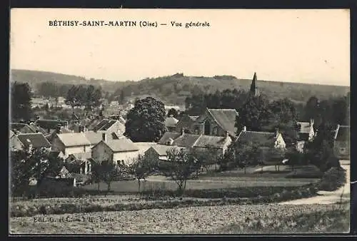 AK Béthisy-Saint-Martin, vue générale du village et des collines environnantes