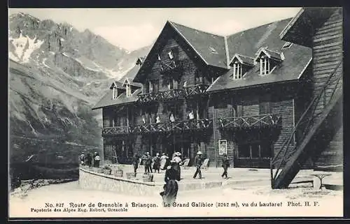 AK Le Lautaret, Le Grand Galibier, 2642 m, vue du Lautaret