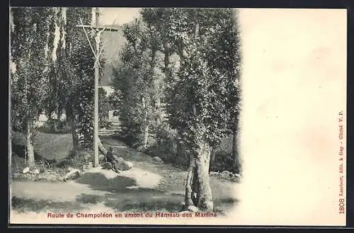 AK Hameau des Martins, route de Champoléon en amont du Hameau des Martins