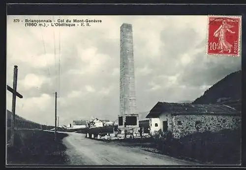 AK Briancon, Col du Mont-Genèvre, 1860 m, L`Obélisque