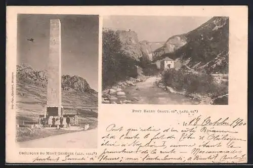 AK Mont Genevre, Obélisque du Mont Genevre et Pont Baldy