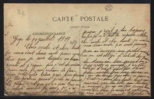 AK Gap, Place Sainte-Colombe avec église et bâtiments environnants