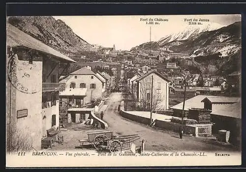 AK Briancon, vue générale, Pont de la Guisane, Sainte-Catherine et la Chaussée