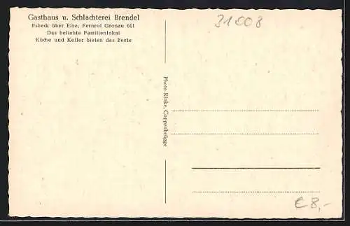 AK Elze / Leine, Gasthaus Brendel-Teilansicht, Ortsansicht