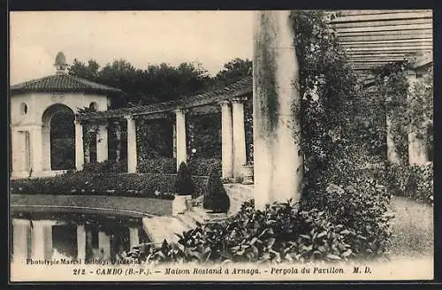 AK Cambo /B.-P., Maison Rostand à Arnaga, Pergola du Pavillon