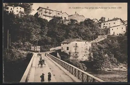 AK Cambo, Vue prise du Pont sur la Nive