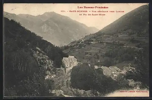 AK Eaux-Bonnes, vue générale vers Laruns et le pic de Saint-Mont