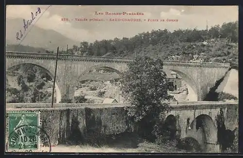 AK Eaux-Chaudes /Basses-Pyrénées, Vallée d`Ossau, Ponts de Germe