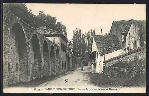 AK St-Jean-Pied-de-Port, Entrée du Jeu de Paume et Remparts