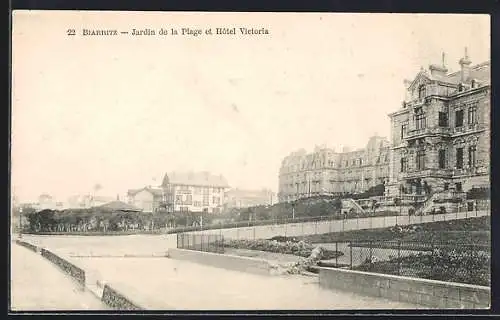 AK Biarritz, Jardin de la Plage et Hôtel Victoria