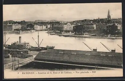 AK Bayonne, Jonction de la Nive et de l`Adour, Vue générale