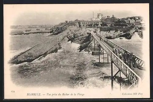 AK Biarritz, Vue prise du Rocher de la Vierge