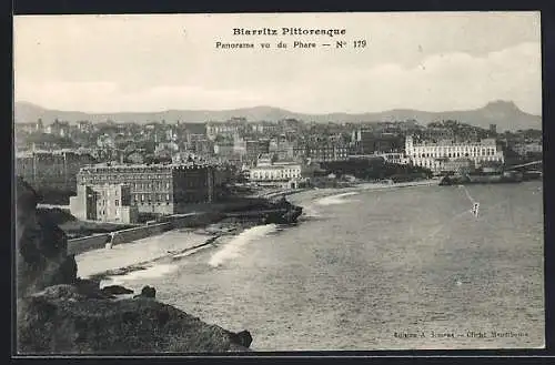 AK Biarritz, Panorama vu du Phare