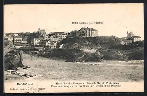 AK Biarritz /Côte des Basques, Hôtel Château des Falaises