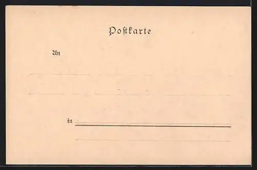 AK Tübingen, Ortsansicht aus der Vogelschau