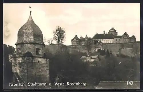 AK Kronach, Stadtturm u. Veste Rosenberg