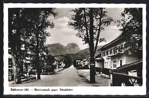 AK Kolbermoor /Obb., Brückenstrasse gegen den Wendelstein