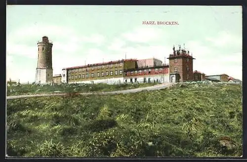 AK Brocken /Harz, Hotel und Aussichtsturm