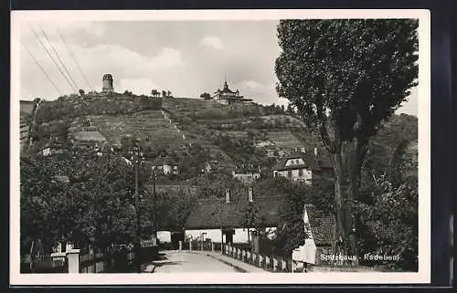 AK Oberlössnitz, Ortspartie mit Spitzhaus